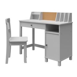 Grey Kids Desk With Chair