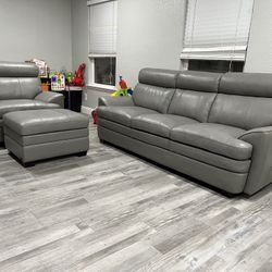 Leather Couches ! Sofa Chair And Ottoman ! Top Grain Leather Couches ! Leather Sofa ! Couch Chair And Ottoman ! Free Delivery