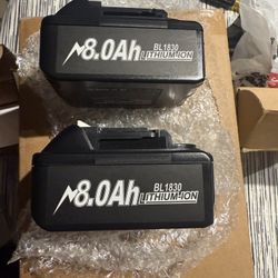 Makita compatible 18v 8 ah batteries new $40 each both for $75 in n Lakeland if interested 