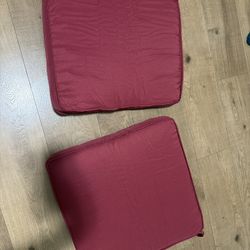 2x Large Outdoor Seat Cushions – Red – 47x49