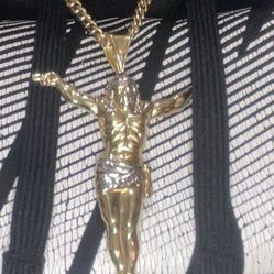 10k Gold Jesus Pendant 