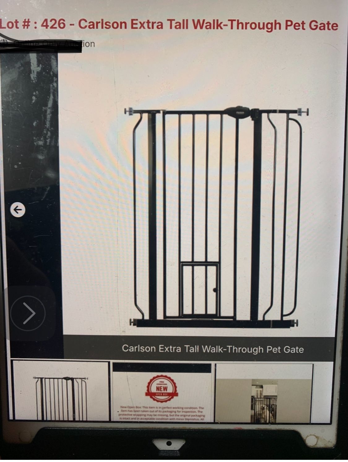 NEW IN BOX XL BABY/PET GATE 41”High And Up To 39” Wide