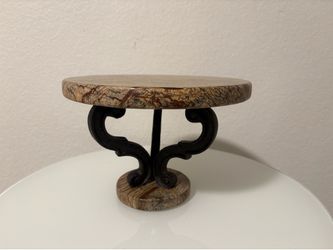 Small Granite and Metal Stand Heavy