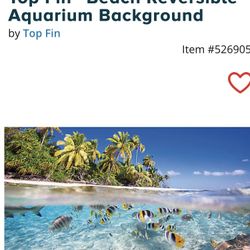 NEW Beach Reversible Aquarium Background** (2) Available** Retails For $10 An Absolute Steal @$5 !!**