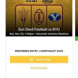 ASU vs BYU! Great Seat! Arizona State vs BYU