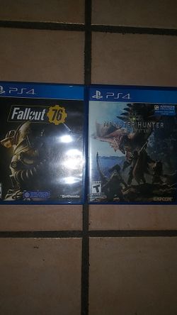 2 PS4 games, Fallout 76, and Monster Hunter World