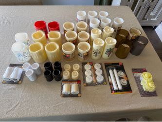 Lot of 53 LED Candles – Perfect for DIY Crafts & Home Decor (New/Used Mix)