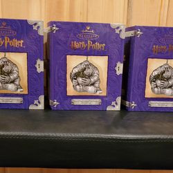 Harry Potter 2001 Hallmark Pewter Ornaments, Hagrid And Norbert The Dragon