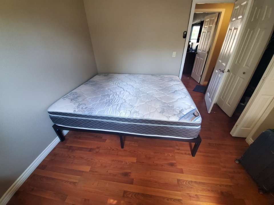 Cal King mattress & frame
