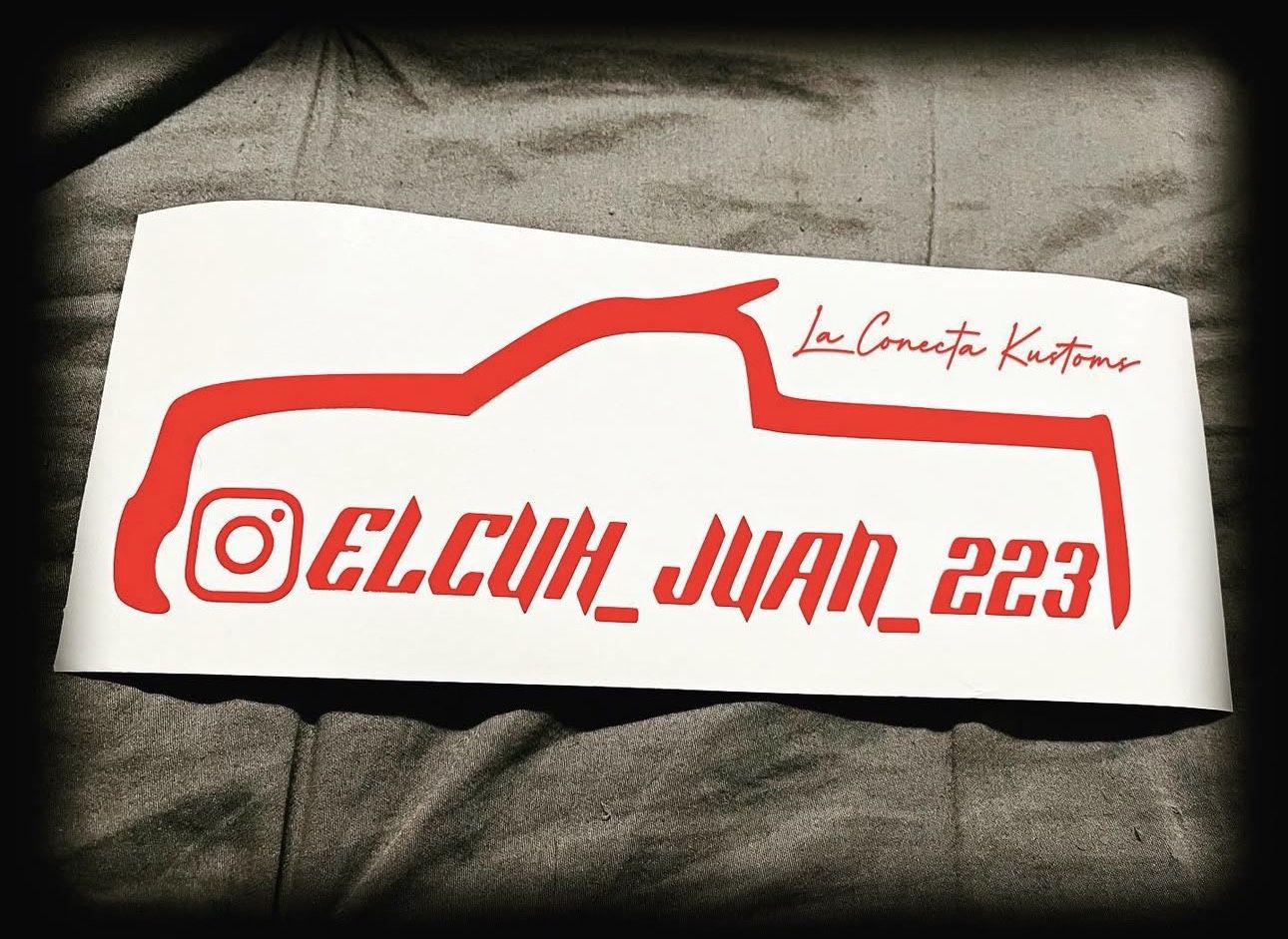 Brand new custom truck outline Instagram vinyl sticker decal