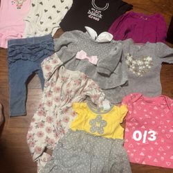 Baby Girl 0/3 Months Lot 45 Items 