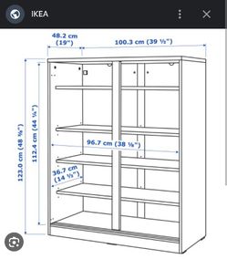 Ikea Syvde Cabinet with Glass Doors for Sale in Littleton, CO