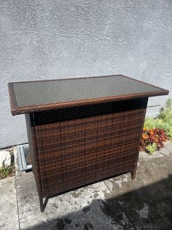 Rattan Wicker Patio Bar Top