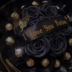 Bouquet Flower Black With Chocolate 🍫 
