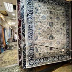 8x10 Area Rugs Carpet Rugs Traditional Design Colors Blue Beige 