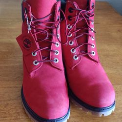 Timberland Red Boots 6 Inch Premium