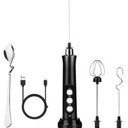 POWSTRO K Milk Frother Handheld, 3 In 1 Electric Milk Frother, USB Rechargeable 3 Speeds Mini Electric Milk Foam Maker Blender Mixer for Coffee,$17
