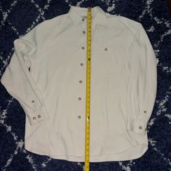 Tommy Bahama Men's 100% Silk Long Sleeve Button -up Size Medium Ivory 