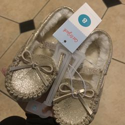 Brand New Cat And Jack Warm Mocassins Size 8c $10 Each 