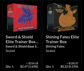 Sword & Shield ETB/ Shining fates ETB
