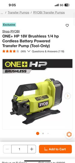Cordless Battery Powered Transfer Pump (Tool-Only)