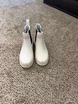 Hunter Chelsea Rain Boots White