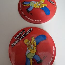 Simpsons Anniversary Buttons