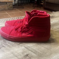 High Top Red Vans Size 10.5