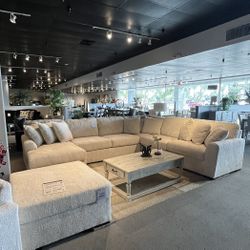 Ivory 4PC Chaise Sectional Couch