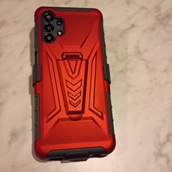 Unused Samsung A13 With Screen Protector And Red Case