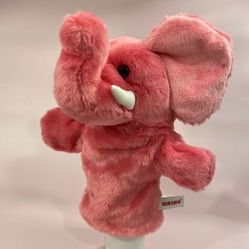 Aurora Pink Elephant Hand Puppet 10” long Excellent Used Condition For Kids 