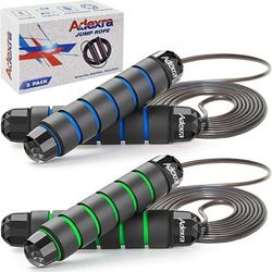 Jump Rope Tangle-Free with Ball Bearing Adjustable Skipping Rope for Women, Men and Kids