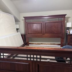 California King wood bedframe 