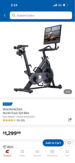 NordicTrack S24 Exercise Bike w/ Large Touchscreen – Costco $1,299