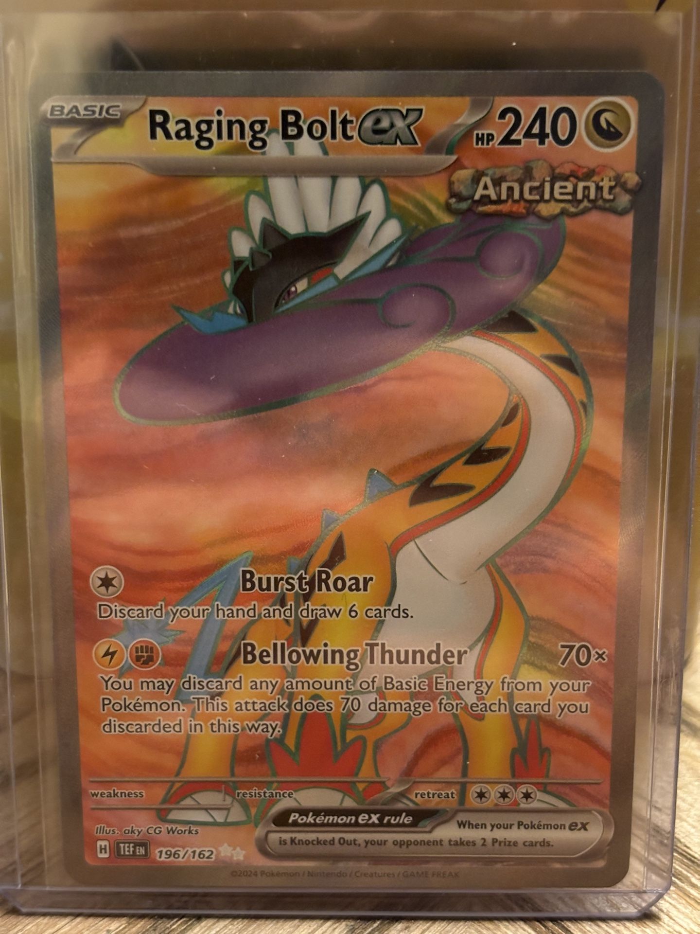 Raging Bolt EX 196/162 Temporal Forces Pokémon TCG Ultra Rare Full Art