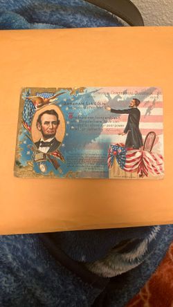1909 Abraham Lincoln Post Card