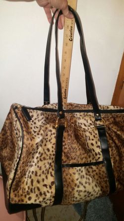 Cheetah overnight Lancome bag