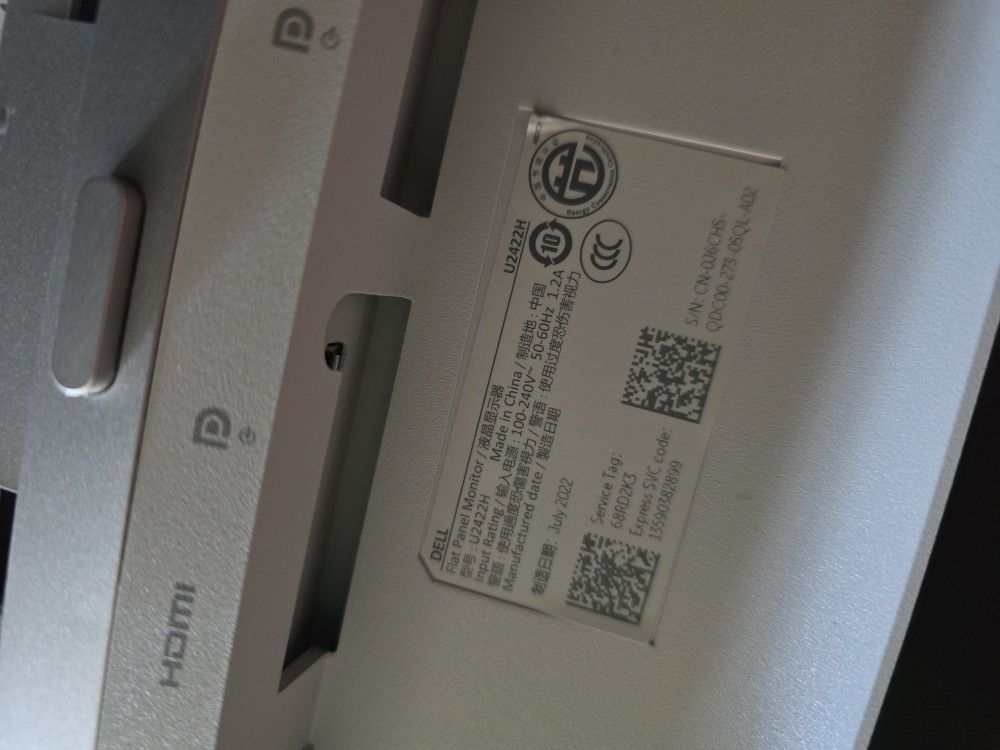 Dell U2422H Monitors, No Stands.