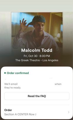 Malcolm Todd Ticket