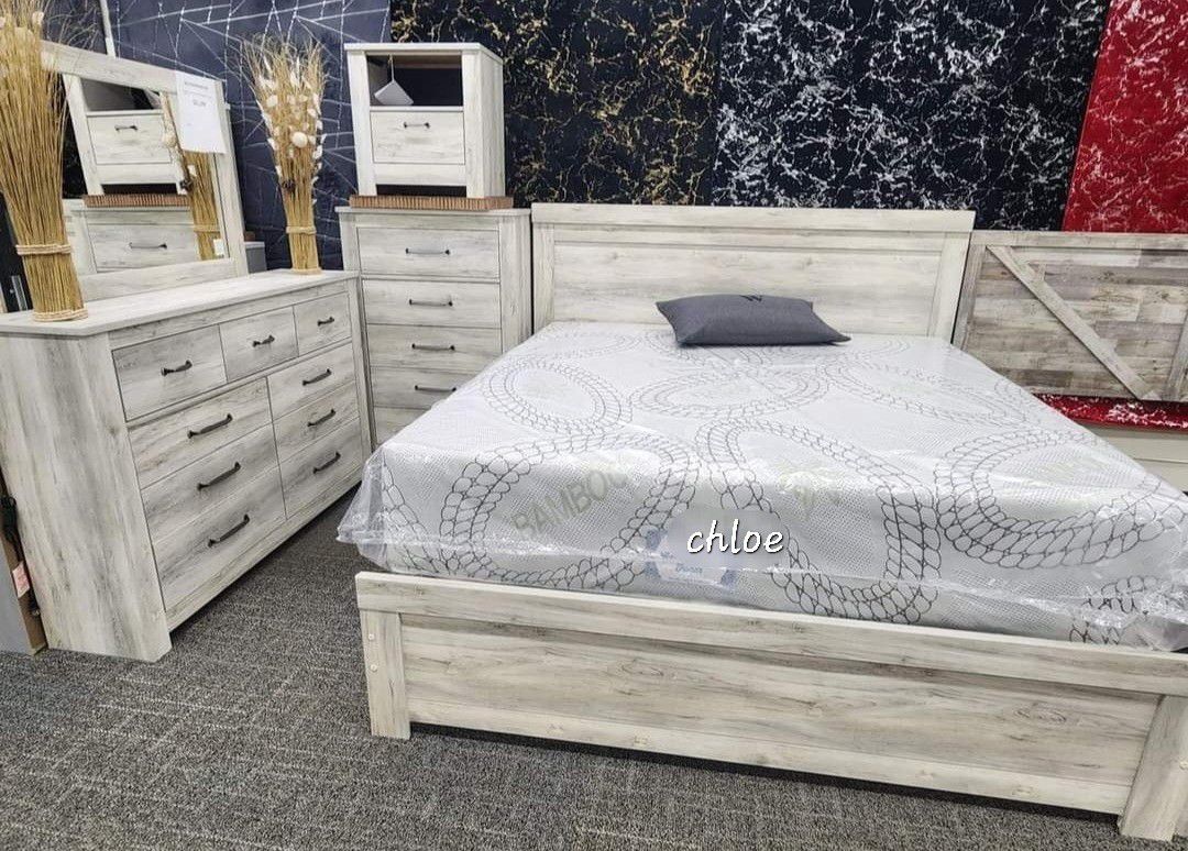 
◇ASK DISCOUNT COUPOn☆ queen King full twin bed dresser mirror nightstand bunk mattress box/3pcs《 
Bellaby / Whitewash Panel Bedroom Set 