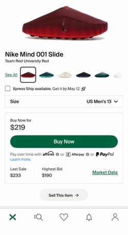 Nike Mind 001 Team Red size 10