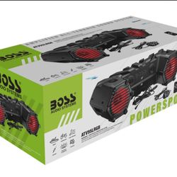 Boss Amplified Bluetooth 8" Marine Speaker RGB Lighting & LED Light Bar