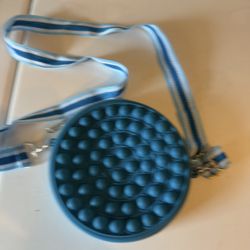 Turquoise Silicone Crossbody Pocketbook