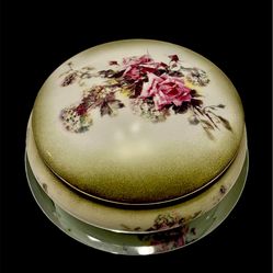 Vintage Porcelain Lidded Powder Box Made By 1898 China Company