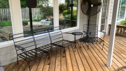Vintage iron lawn furniture