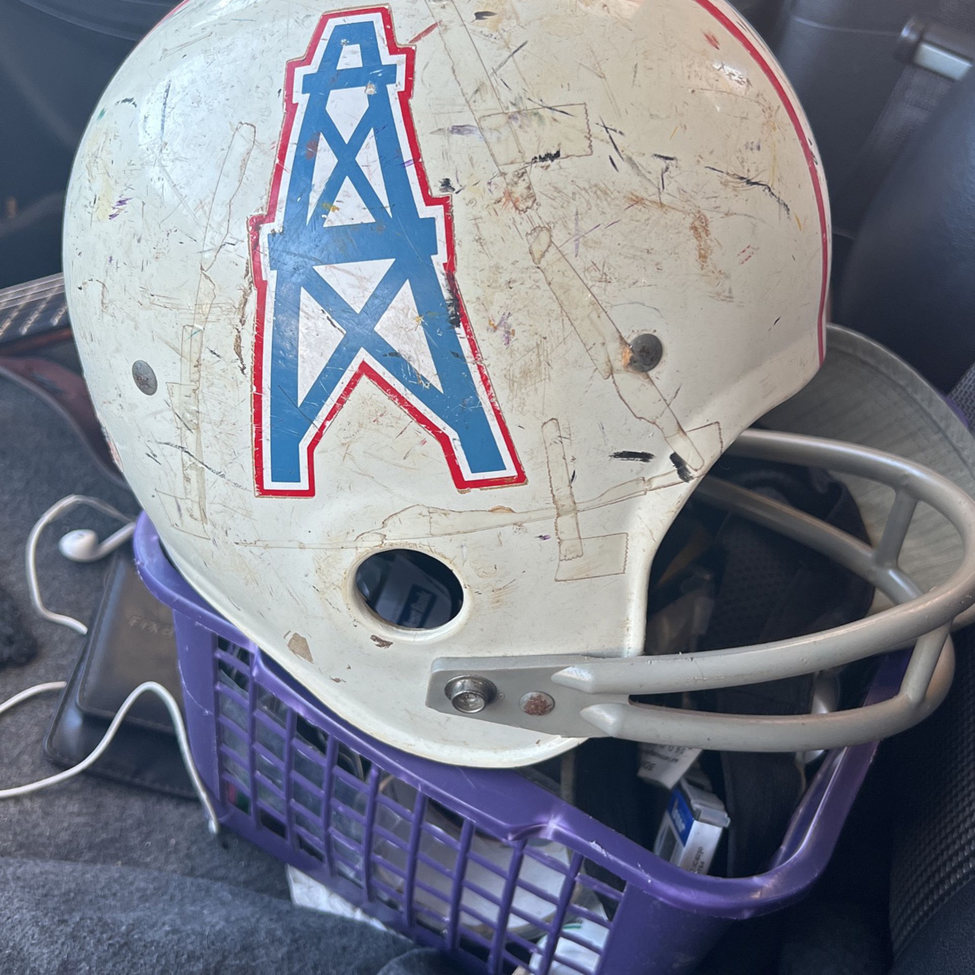 Vintage Rawlings Houston Oilers Helmet Size Md
