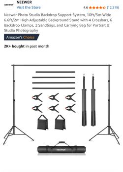 Photography Backdrop Stand With All The Tools