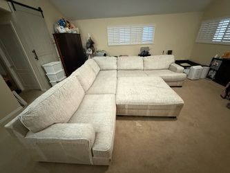 Oversized L-Shape Modular Sofa with Ottomon