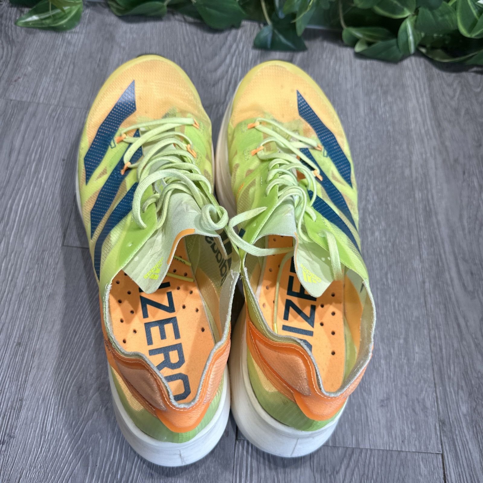 Adidas Adizero Prime X Shoes Mens Size 11 Green Sneakers Running Gym Pulse Lime adidas Adizero Prime x 2.0 Strung in Fluorescent Yellow  main image 4