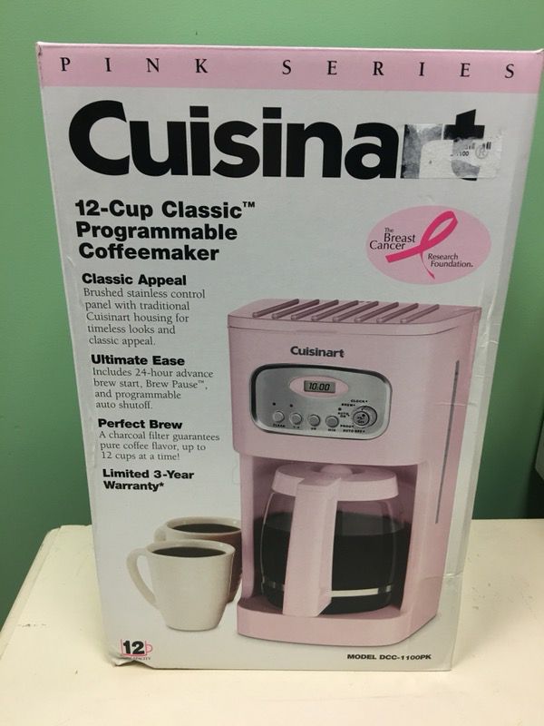 Cuisinart DCC-1100PK 12-Cup Programmable Coffeemaker, Pink